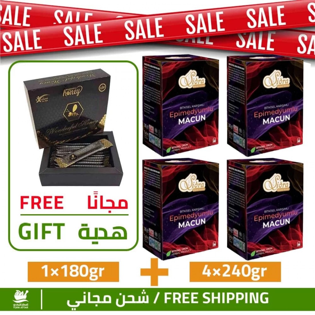 Turk Attar 4 Turkish Sidra Maximum Power Honey And FREE Wild Bees 